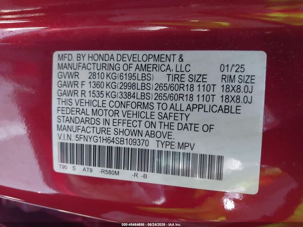 2025 HONDA PILOT TRAILSPORT