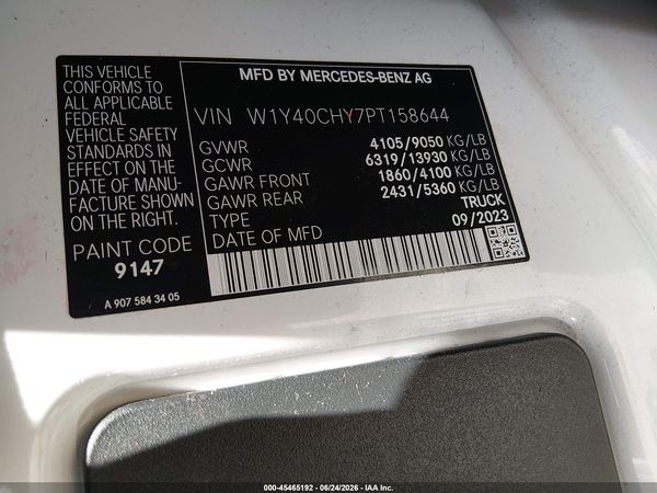 2023 MERCEDES-BENZ SPRINTER 2500 HIGH ROOF 4-CYL GAS