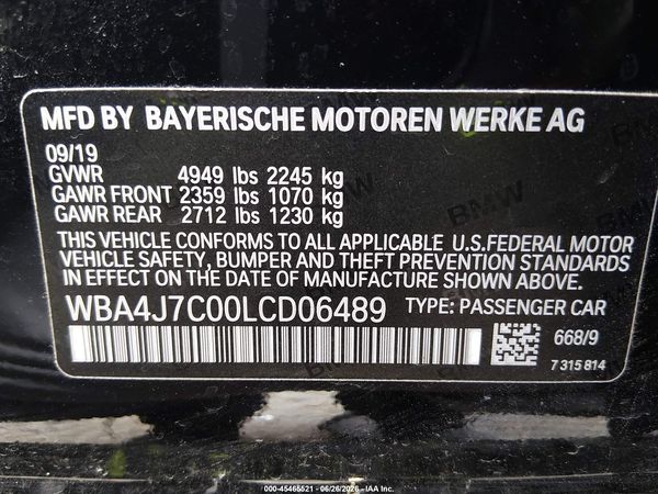 2020 BMW 440I GRAN COUPE XDRIVE
