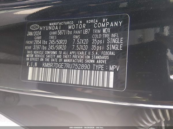 2024 HYUNDAI PALISADE CALLIGRAPHY