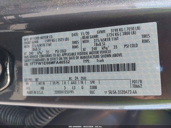 2021 FORD F-150 LARIAT