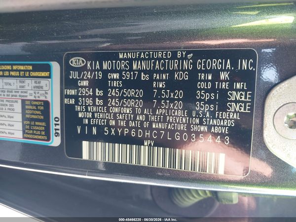2020 KIA TELLURIDE S