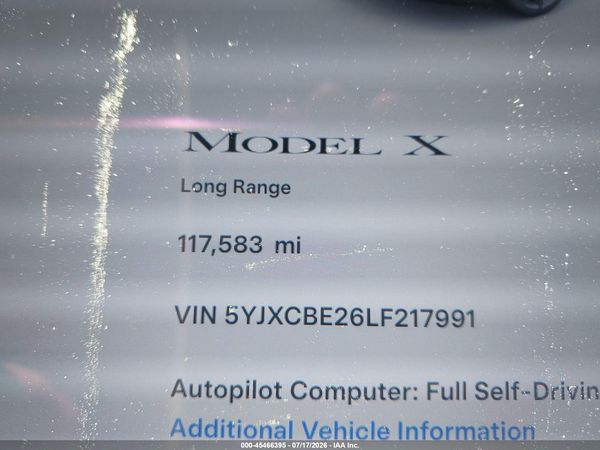 2020 TESLA MODEL X