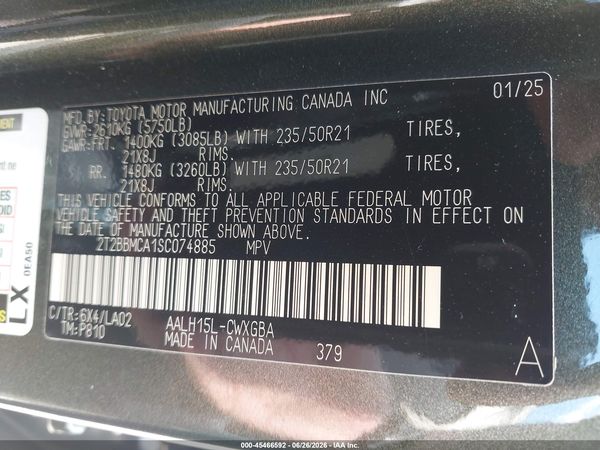 2025 LEXUS RX 350H LUXURY