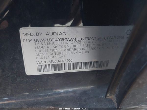 2014 AUDI A4 2.0T PREMIUM