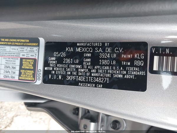 2026 KIA K4 LXS