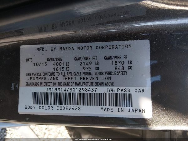 2016 MAZDA MAZDA3 I TOURING