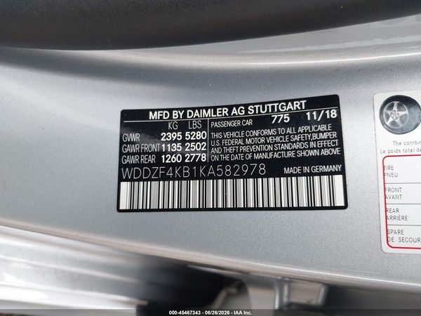 2019 MERCEDES-BENZ E 300 4MATIC