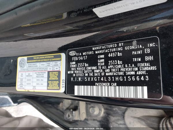 2017 KIA OPTIMA LX
