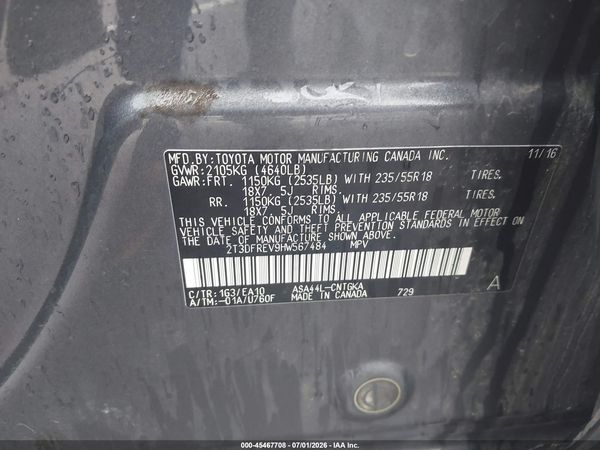 2017 TOYOTA RAV4 LIMITED