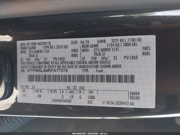 2024 FORD F-150 LARIAT