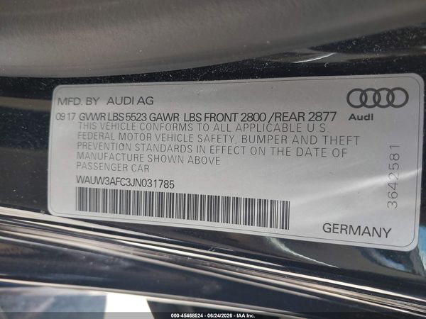 2018 AUDI A7 3.0T PREMIUM PLUS