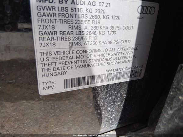 2022 AUDI Q3