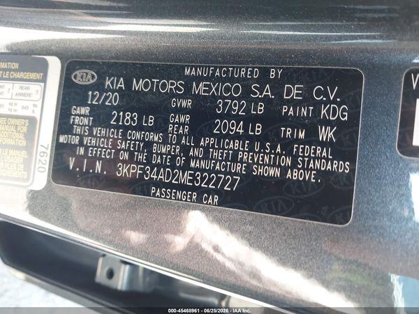 2021 KIA FORTE GT-LINE