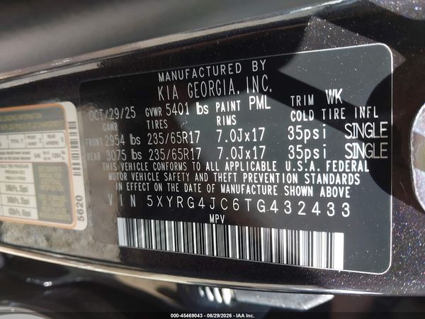 2026 KIA SORENTO LX