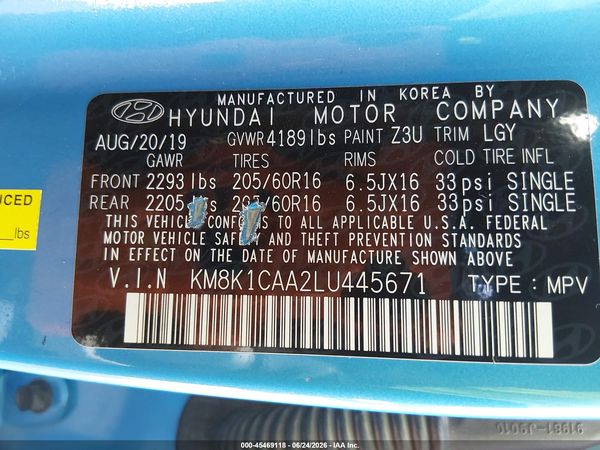 2020 HYUNDAI KONA SE