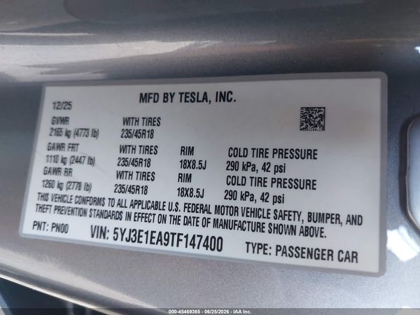 2026 TESLA MODEL 3