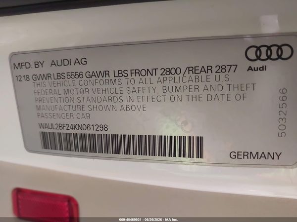 2019 AUDI A6 55 PREMIUM