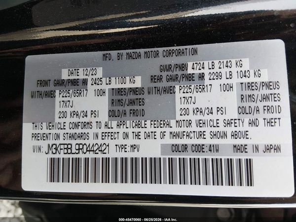 2024 MAZDA CX-5 2.5 S SELECT