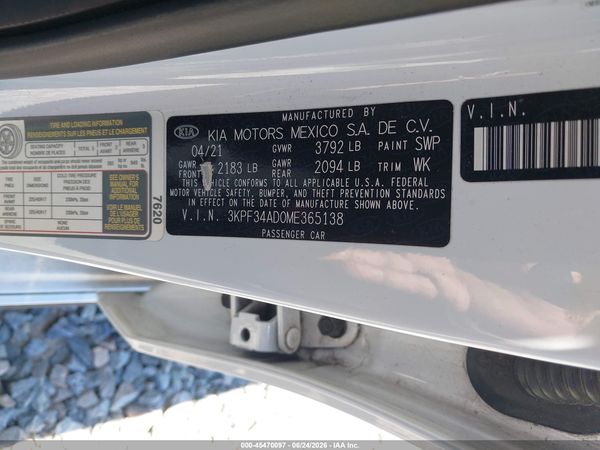 2021 KIA FORTE GT-LINE