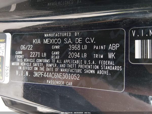 2022 KIA FORTE GT