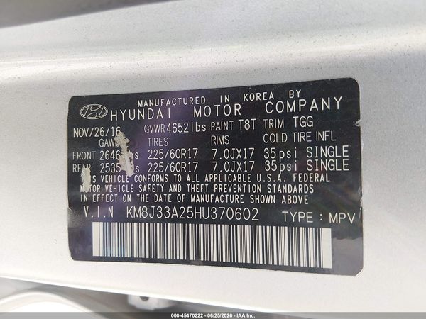 2017 HYUNDAI TUCSON ECO