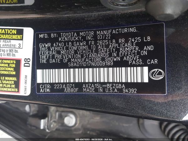 2022 LEXUS ES 250 250 Premium