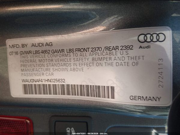 2017 AUDI A4 PREMIUM