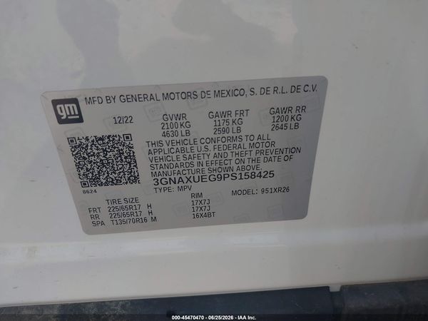2023 CHEVROLET EQUINOX AWD LT — I9