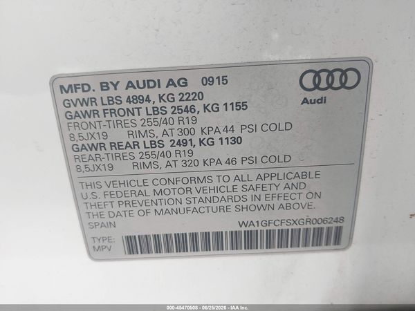 2016 AUDI Q3 2.0T PREMIUM PLUS