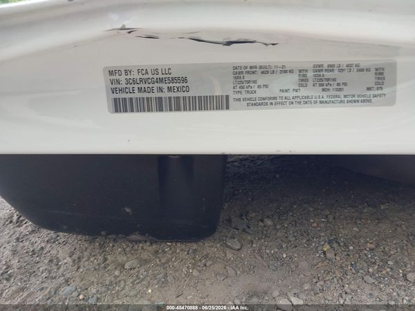 2021 RAM PROMASTER 2500 HIGH ROOF 136 WB