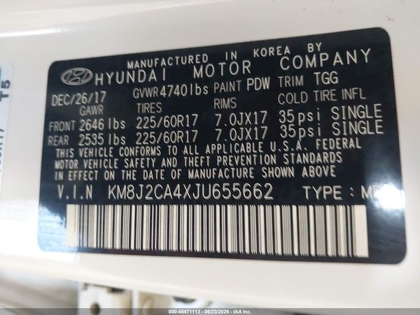 2018 HYUNDAI TUCSON SE