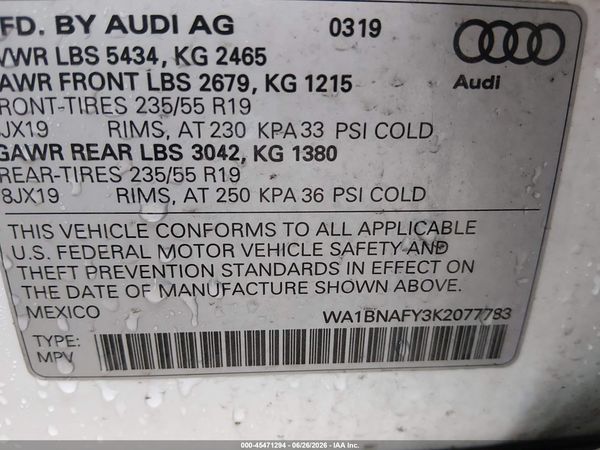 2019 AUDI Q5 45 PREMIUM