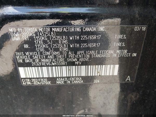 2018 TOYOTA RAV4 LE