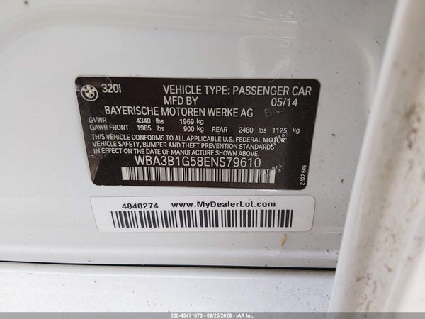 2014 BMW 320I SA