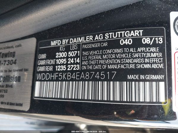 2014 MERCEDES-BENZ E 350 E350