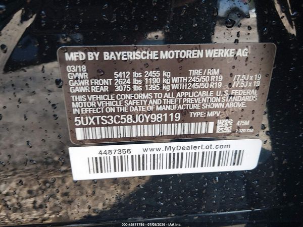2018 BMW X3 M40I