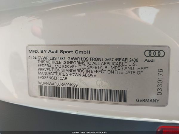 2024 AUDI RS 5 TFSI QUATTRO TIPTRONIC