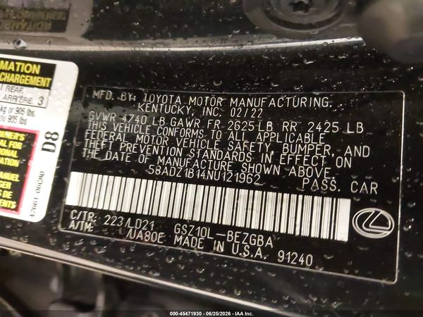 2022 LEXUS ES 350 350 Premium