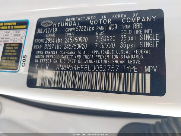 2020 HYUNDAI PALISADE LIMITED