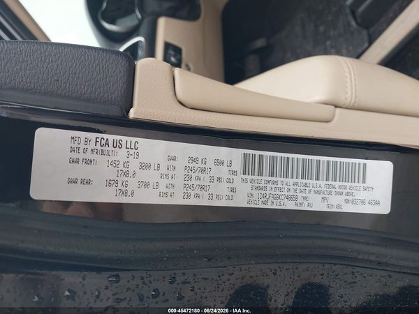 2019 JEEP GRAND CHEROKEE LAREDO E 4X4