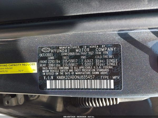 2022 HYUNDAI KONA SEL