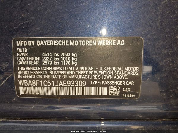 2018 BMW 328D XDRIVE