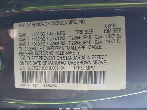 2017 ACURA RDX