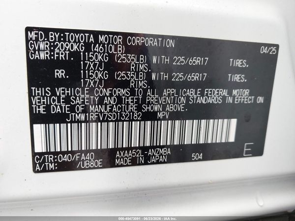 2025 TOYOTA RAV4 XLE