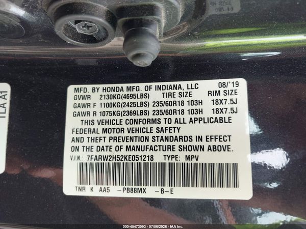 2019 HONDA CR-V EX