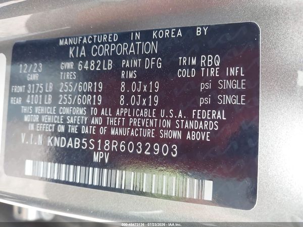 2024 KIA EV9 LIGHT LONG RANGE