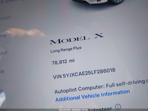 2020 TESLA MODEL X