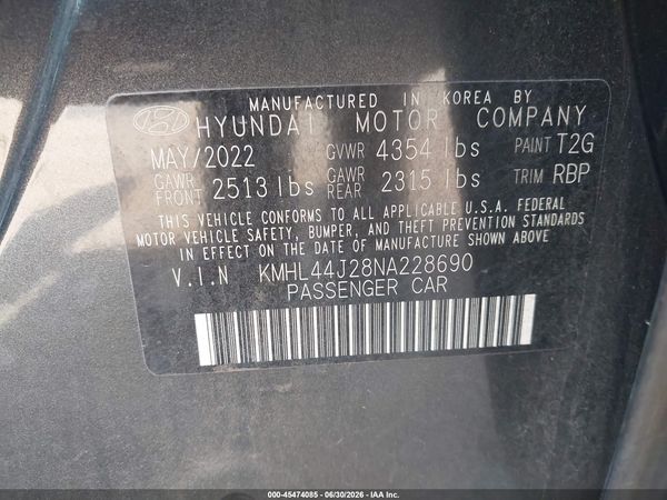2022 HYUNDAI SONATA SEL PLUS