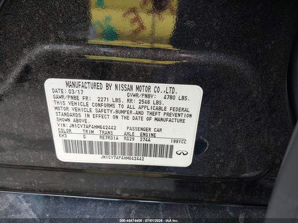 2017 INFINITI Q50 2.0T BASE
